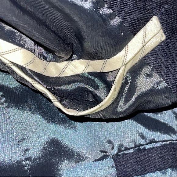 J. Crew 1035 Navy 2 Button Blazer Size 2 100% Cotton Women’s Unworn Blue Sateen - Picture 7 of 12